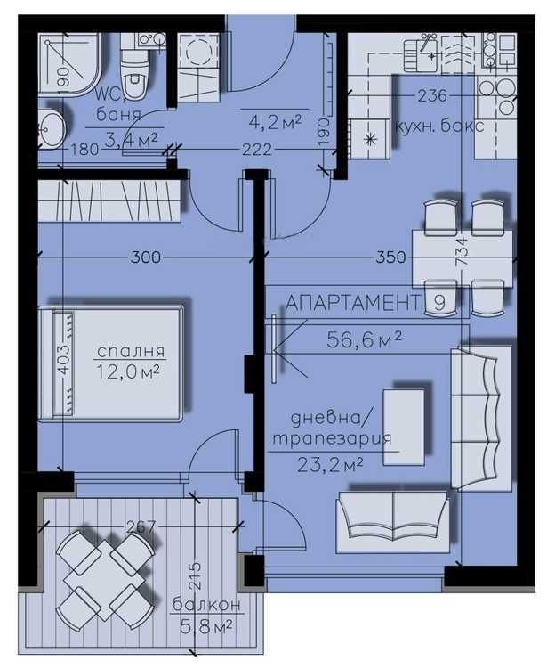 Продава се Двустаен апартамент в София, Бояна - 66 кв.м за 2197 €/кв.м - Снимка #2