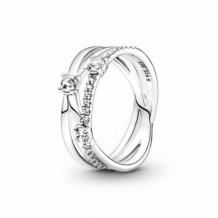 Кольцо Pandora Sparkling Triple Band Ring