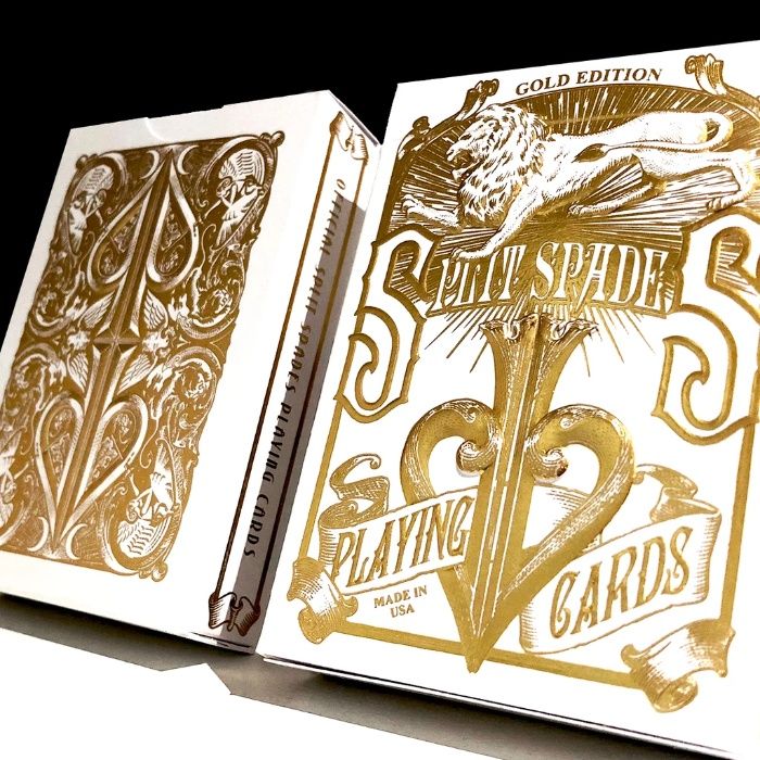 Carti de joc Split Spades Gold Metalluxe Edition David Blaine Bicycle