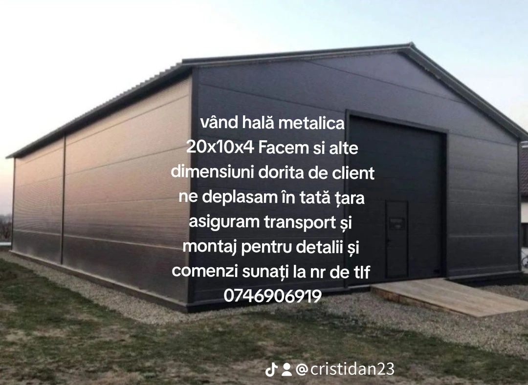 Vând hală metalica