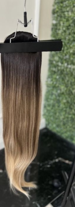 Красива опашка без фризьор-избери своята сега!Омбре опашки.