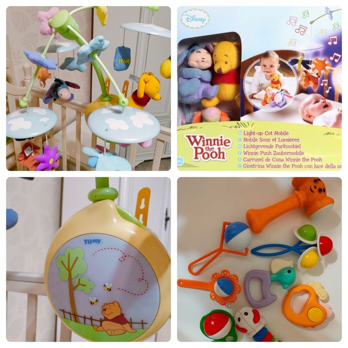 Мобиль музыкальный от фирмы Tomy+в подарок игрушки