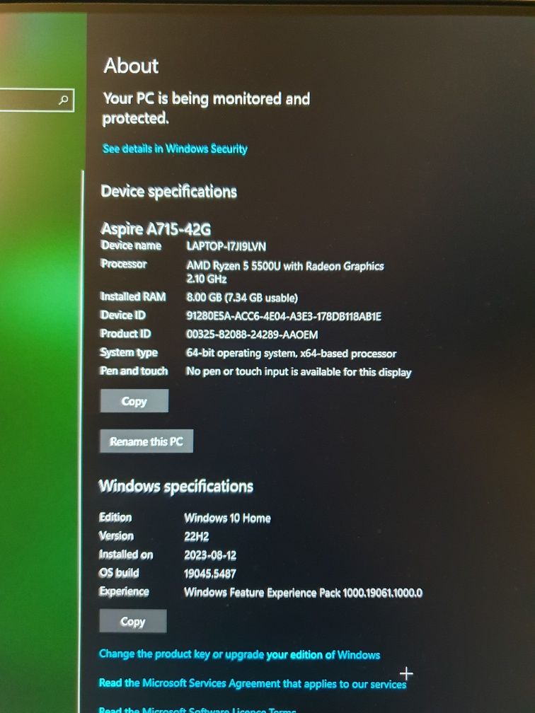 Vand laptop gaming Acer Aspir A715-42G