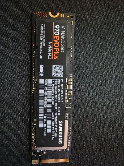 Ssd samsung 970 evo plus 500gb pcie 3.0