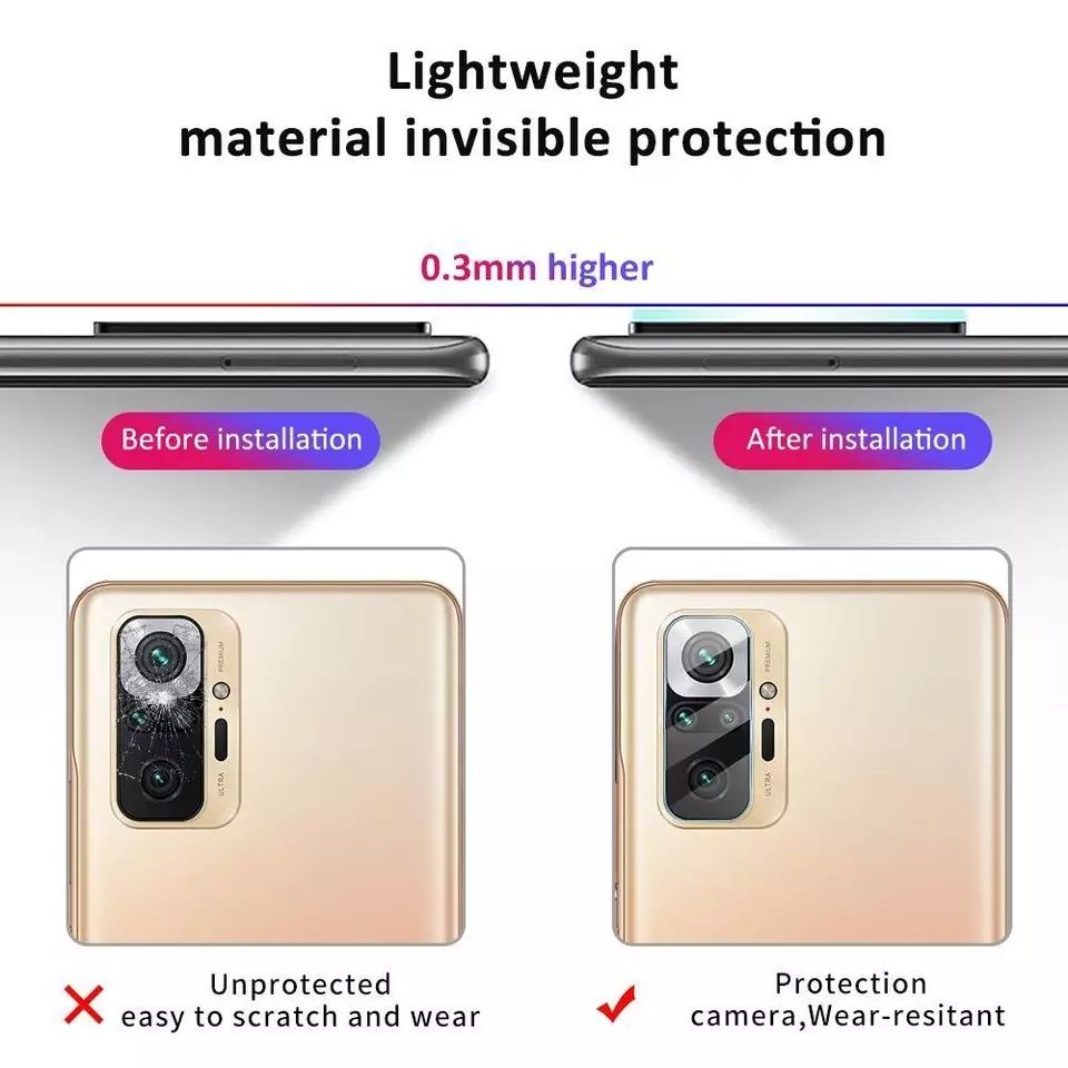 Протектор за камера за Xiaomi Redmi Note 10S 10 Pro Mi 10T 11 11i