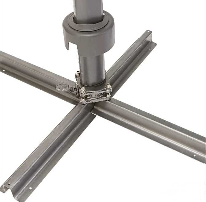 Umbrela terasa Aura 286x286 cm H264 aluminiu culoare crem