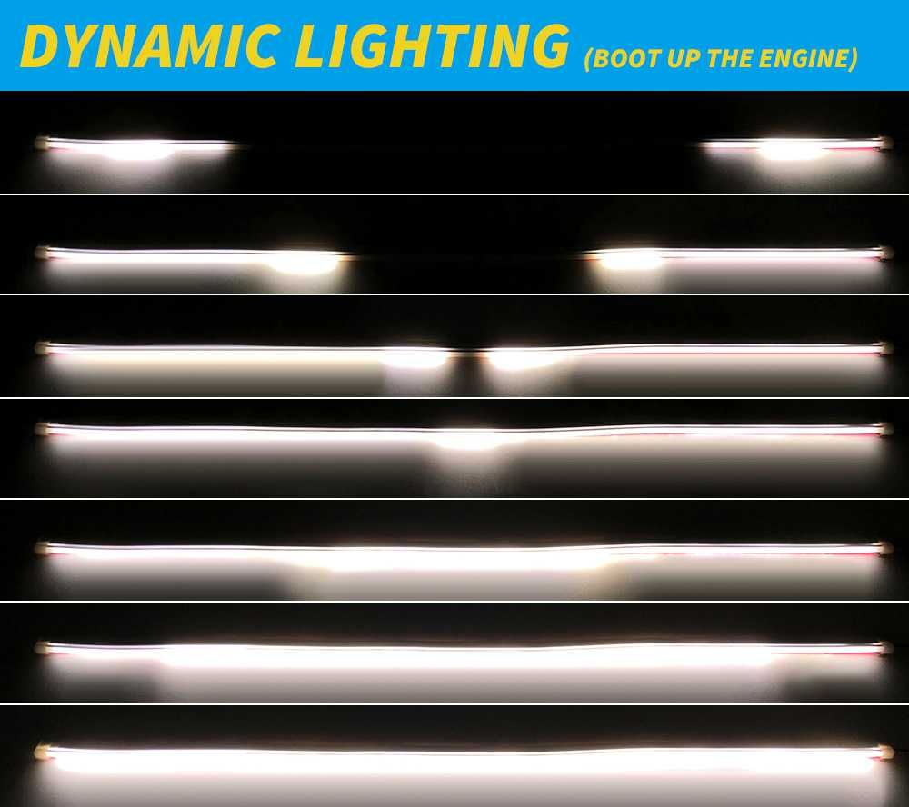 Banda luminoasa LED 1.8m Capota Masina DRL Auto 12V lumina dinamica