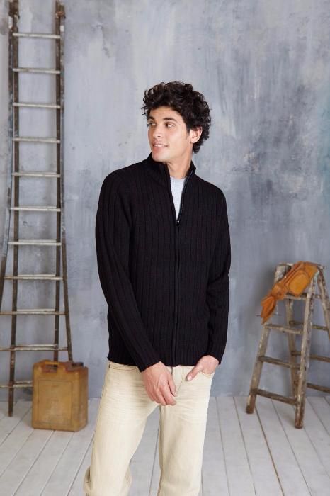 Pulover barbati cu fermoar tip jacheta