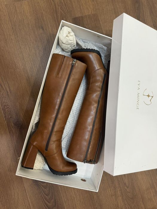 Дамски ботуши естествена кожа Eva Minge