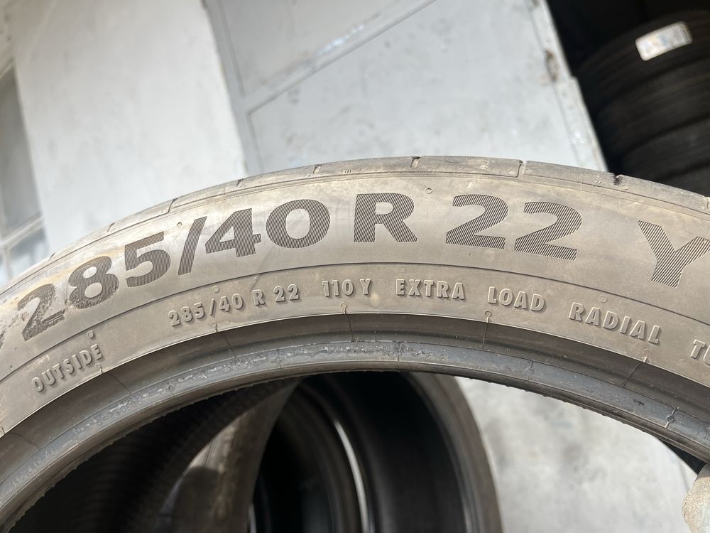 4 бр. летни гуми 285/40/22 Continental AO DOT 4621 4+ mm