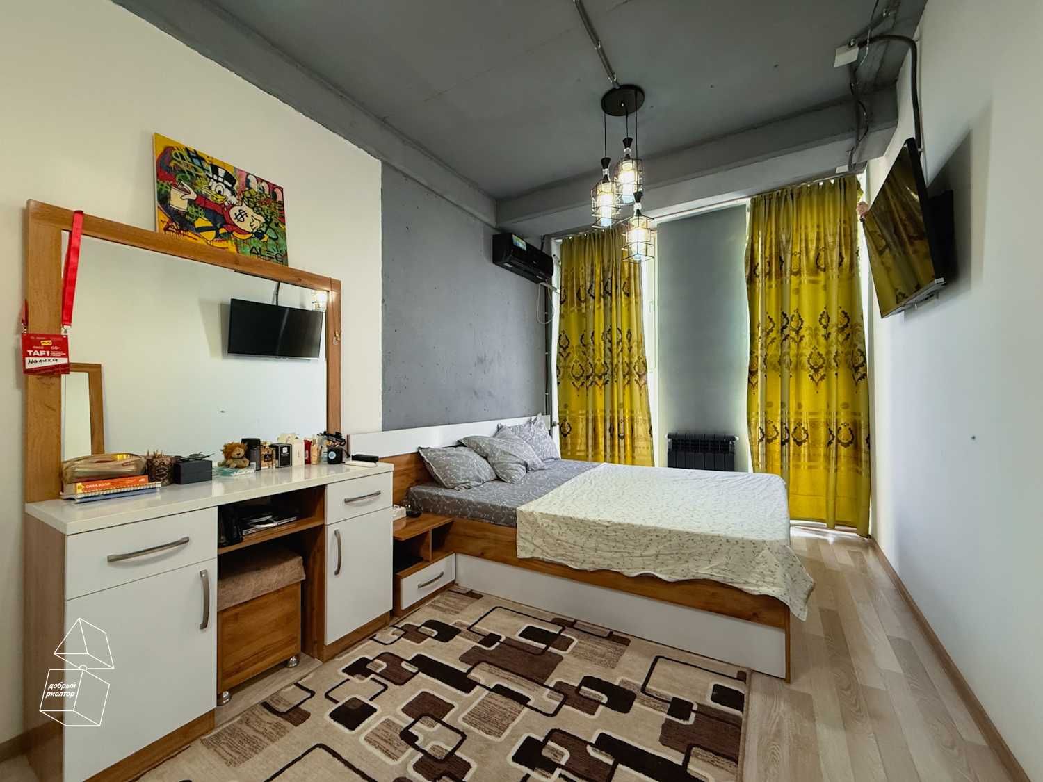 (Добрый) Махтумкули, 40 м², 1/9/9, Крафтовая квартира