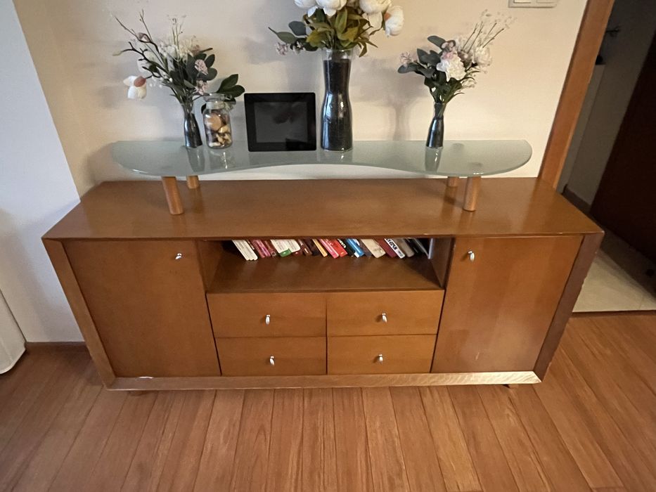 Дървеня секция масив за хол