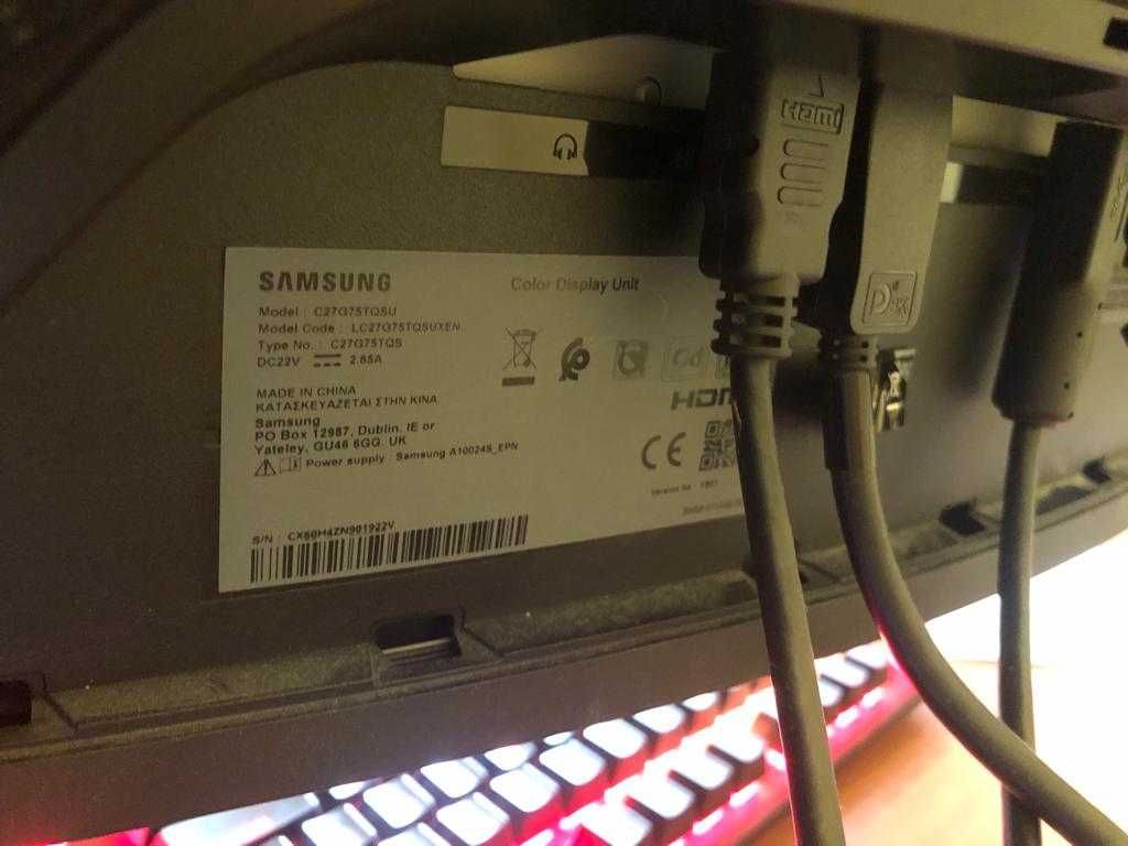 Monitor gaming samsung odyssey g7 27 defect