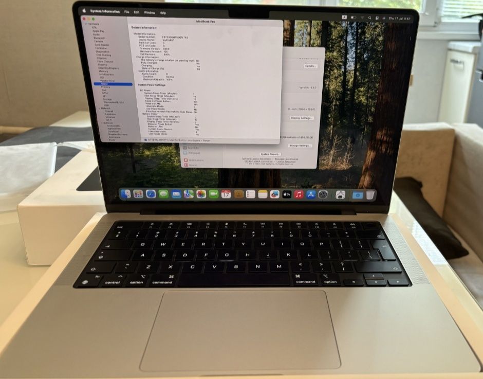 KATO НОВ 14" 512GB MacBook PRO M3 8GB Технополис Гаранция 2026 SILVER