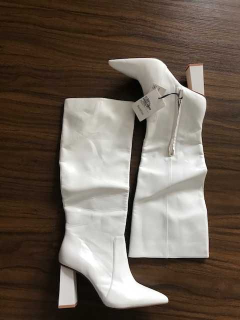 Bershka Inditex zara cizme toc pull on largi moderne