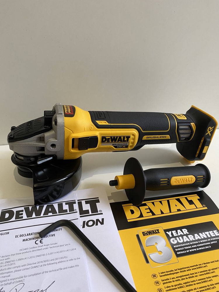 Ъглошлайф DeWALT DCG405 18V 125mm/9000об. Brushless / Безчетков