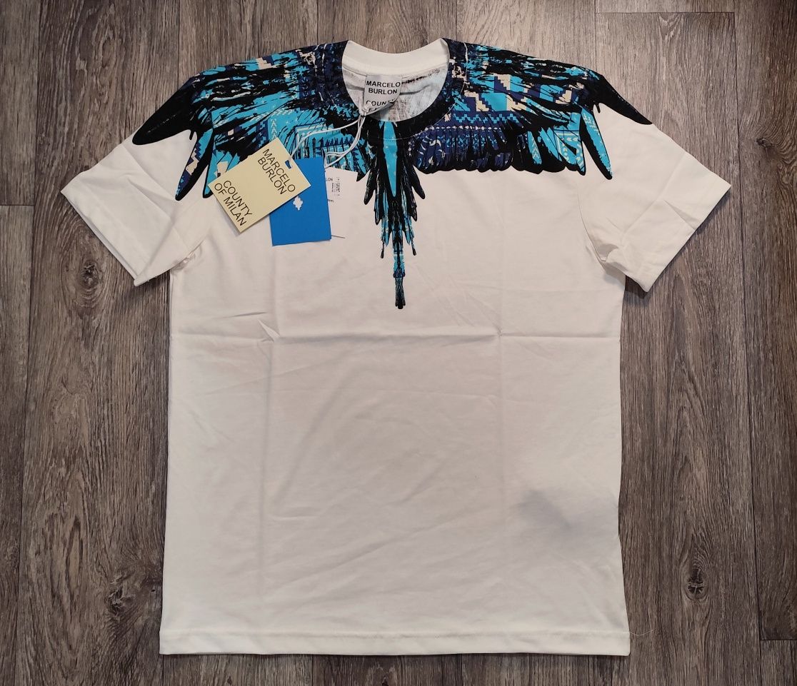 Мъжка детска блуза фланелка тениска памук Marcelo Burlon Milano kids