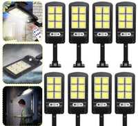 Set 8 x Lampa solara 6 LED SMD cu senzor de miscare si lumina