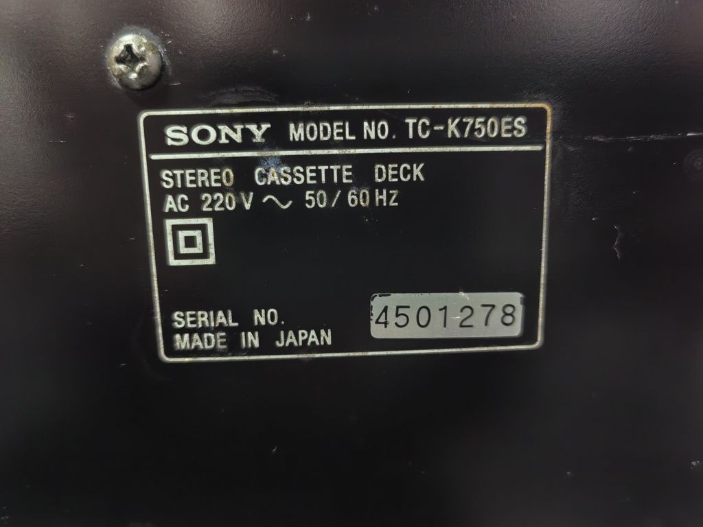 Deck Sony TC K750 ES, 3 capete, Germania