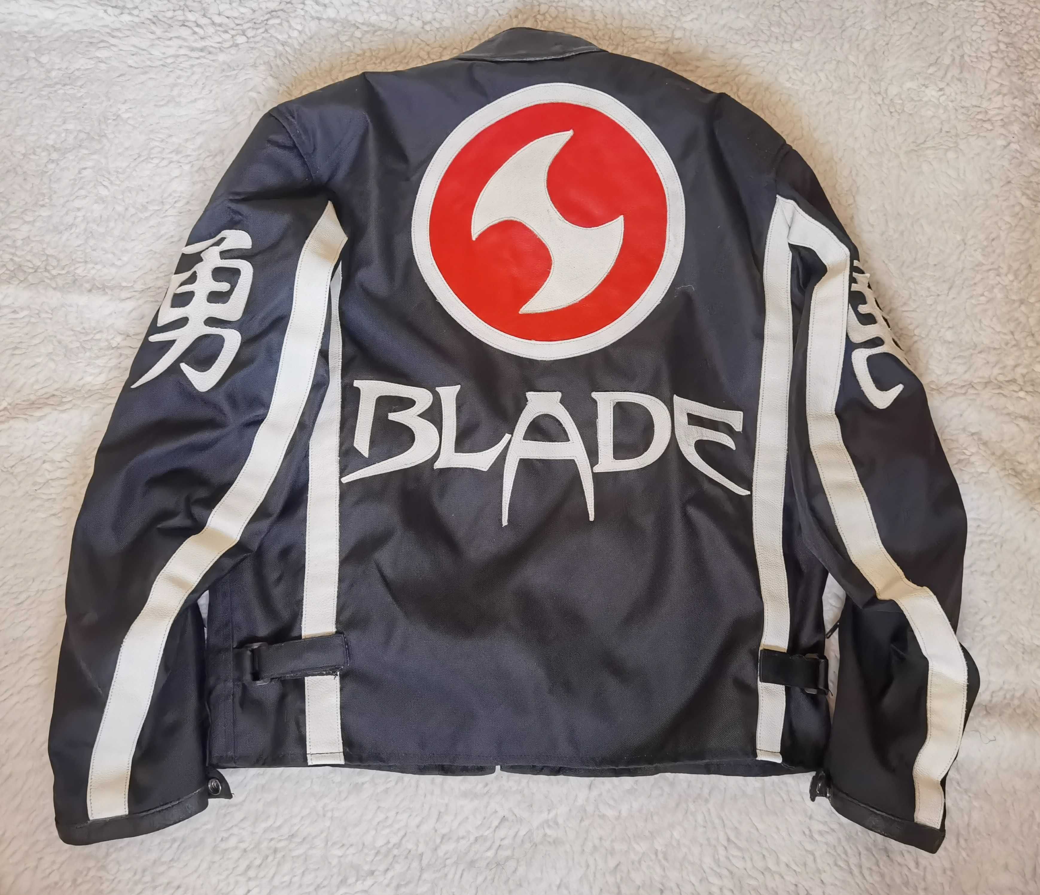 Geaca de colectie autentica neagra barbati jacheta moto BLADE TRINITY