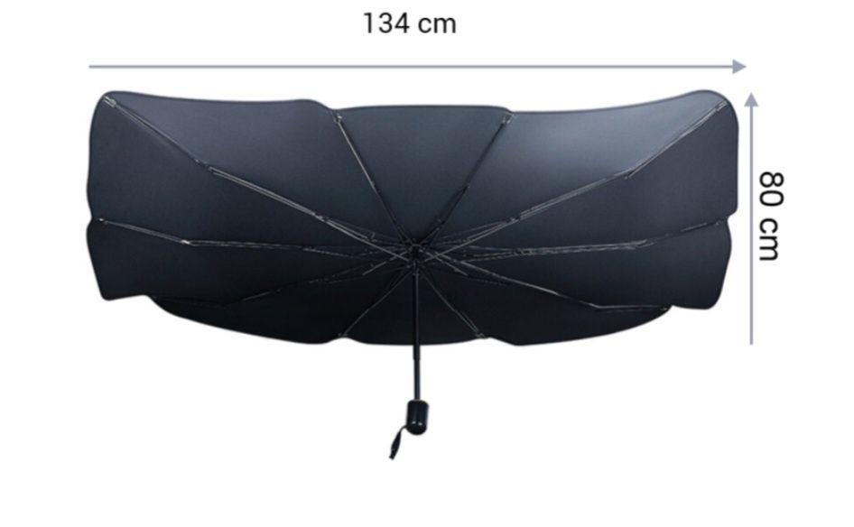 Parasolar pliabil pentru parbriz masina tip umbrela 134 x 80 CM