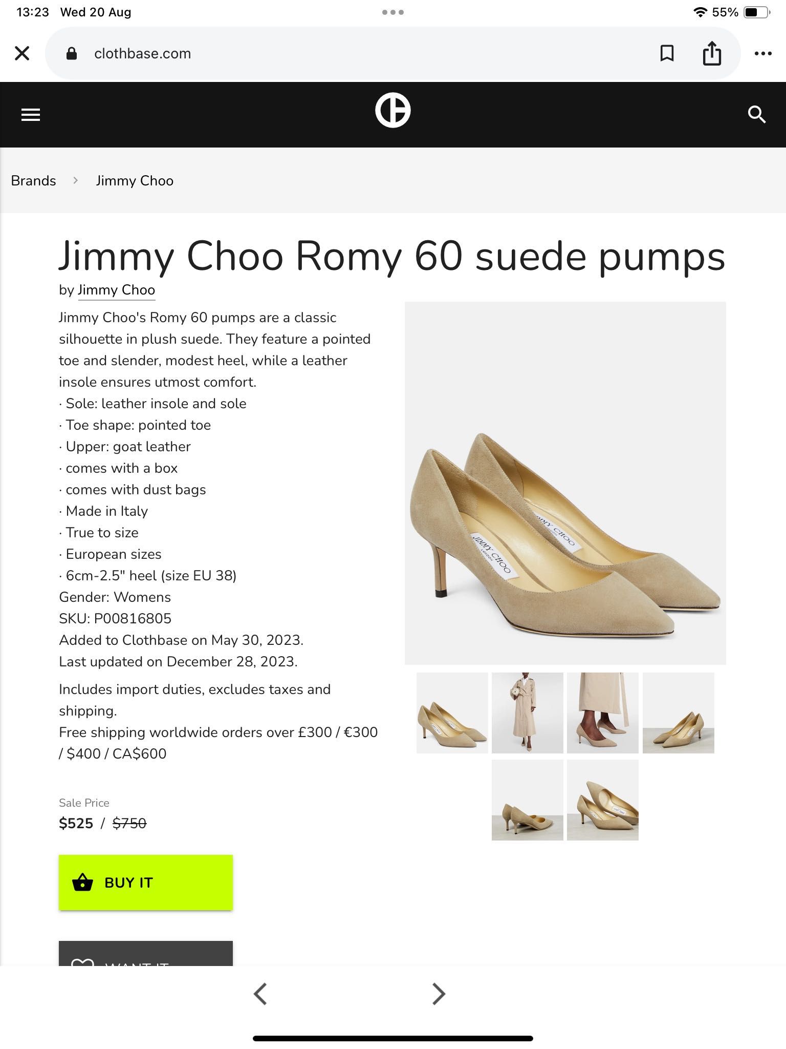 Jimmy Choo-оригинални обувки 41 размер
