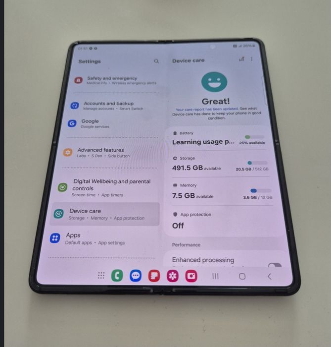 Samsung Fold 3 Black 12\256gb