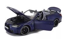 BMW M4 Cabriolet (G83) year 2021 dark blue metallic 1:18 Minichamps