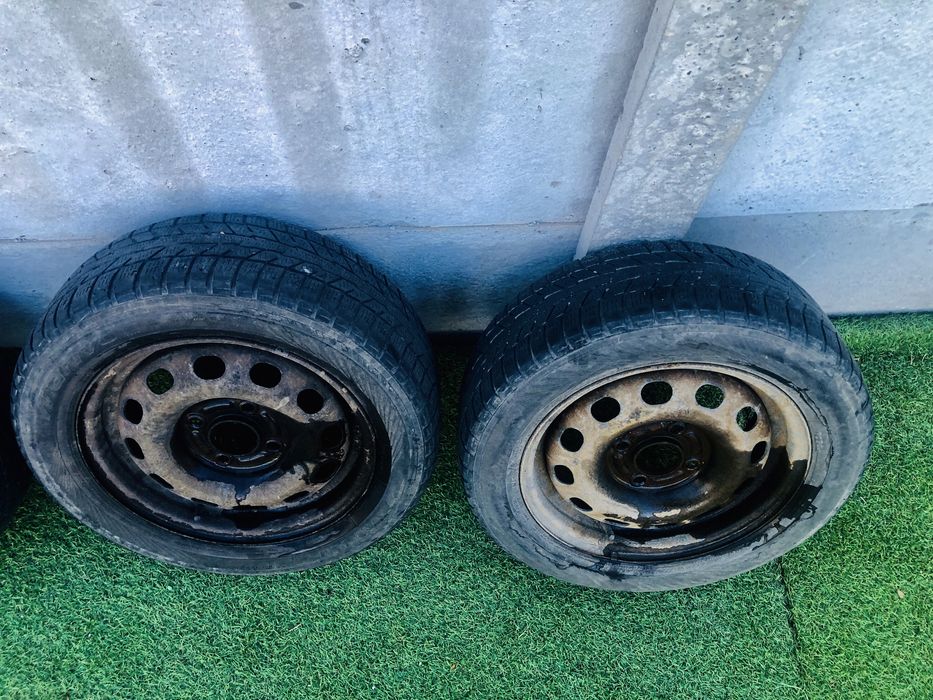 Set Jante otel 4x100 + anvelope iarna 185/60/r14