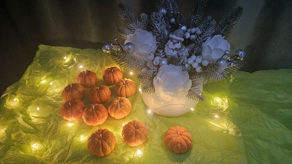 Свечи мандаринки на подарок