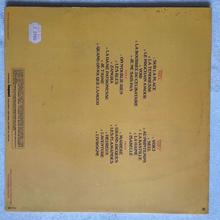 Vinil dublu LP Jacques Brel - Quand on n'a que l'amour