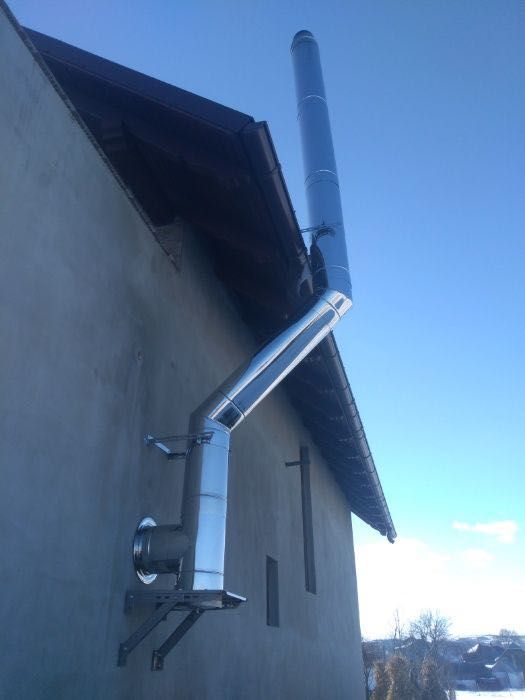 Horn de inox Coș de fum Burlane din inox izolate!