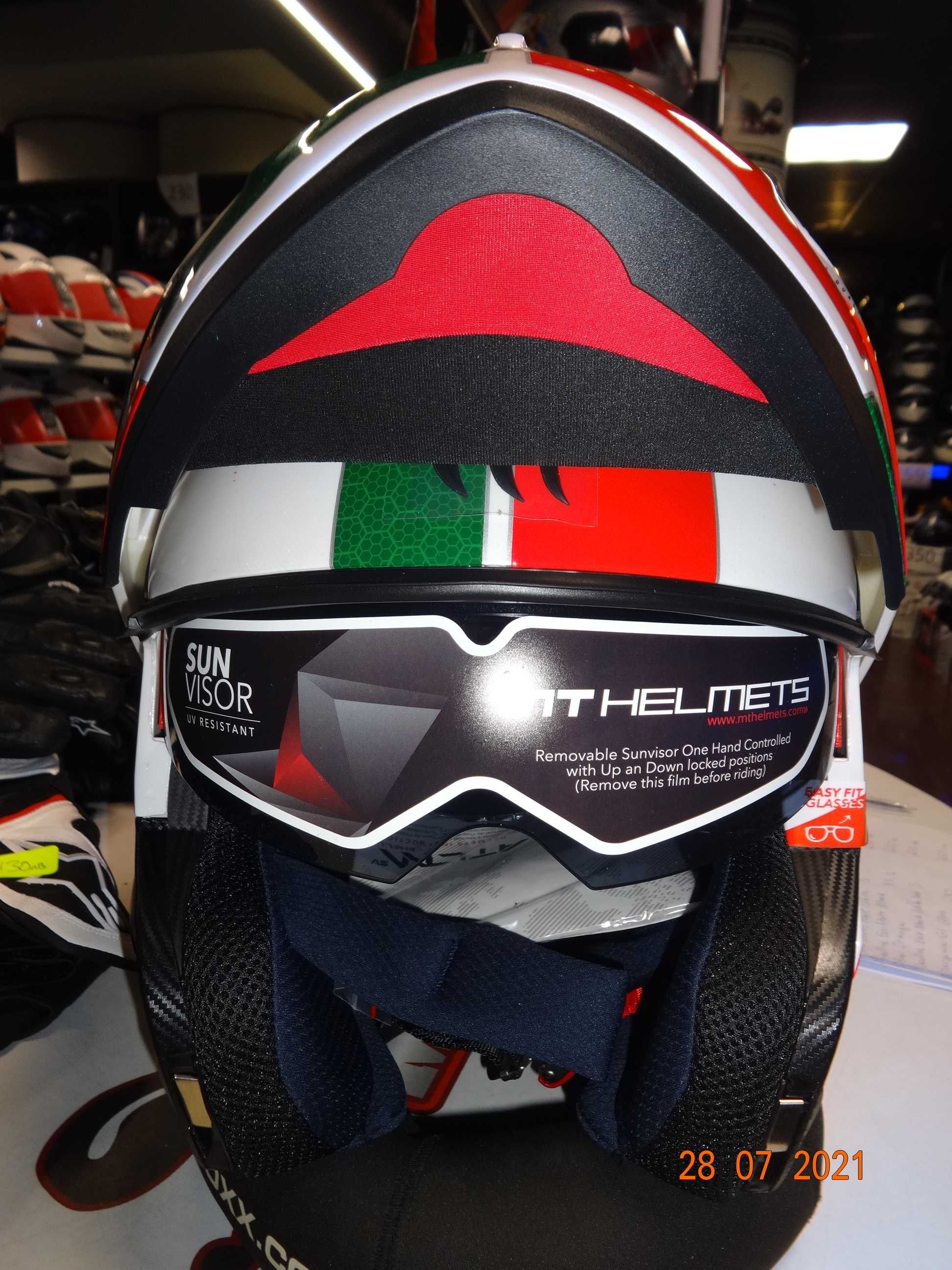 каска MT Helmets ATOM SV модуларна мото каска тъмни очила