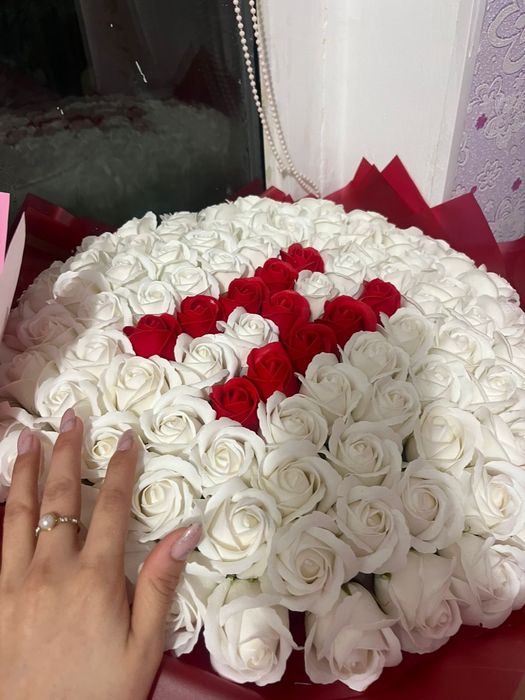 Букет с мыльных роз