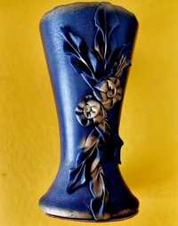Papetarie VAZA ceramica cu invelis piele Unicat Manufactura Trandafir