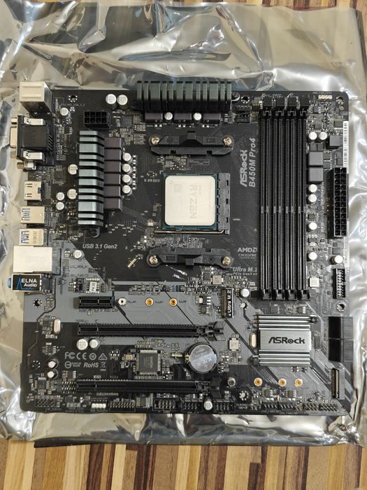 ASRock B450m Pro4 + Ryzen 5 5600x + TFORCE DDR4 16GB 3200mt/s CL16