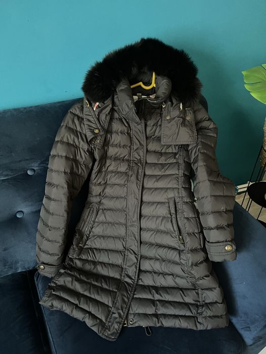 Geaca Burberry autentica cu guler blana