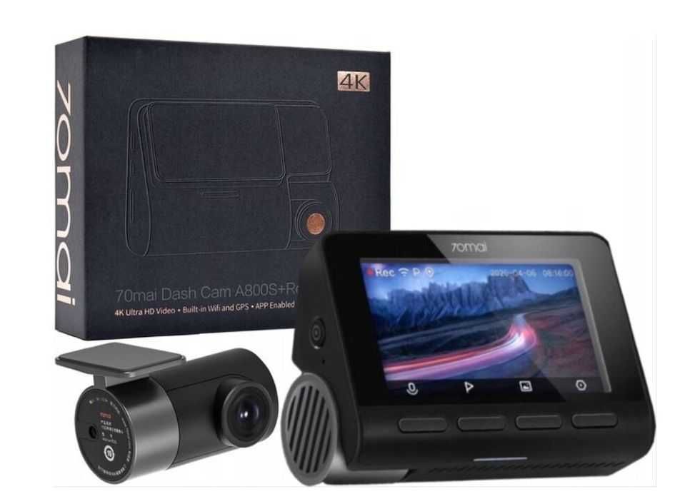Видеорегистратор XIAOMI A800S 70mai 4K Dash Cam +задняя камера