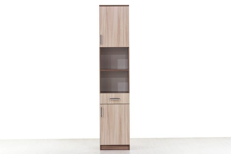 Шкаф пенал 2Д , модульной системы Город, Ясень Шимо светлый