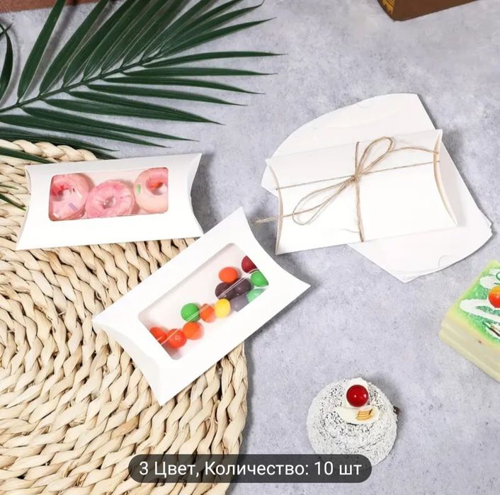 Прозрачная подарочная коробка, крафт бумага