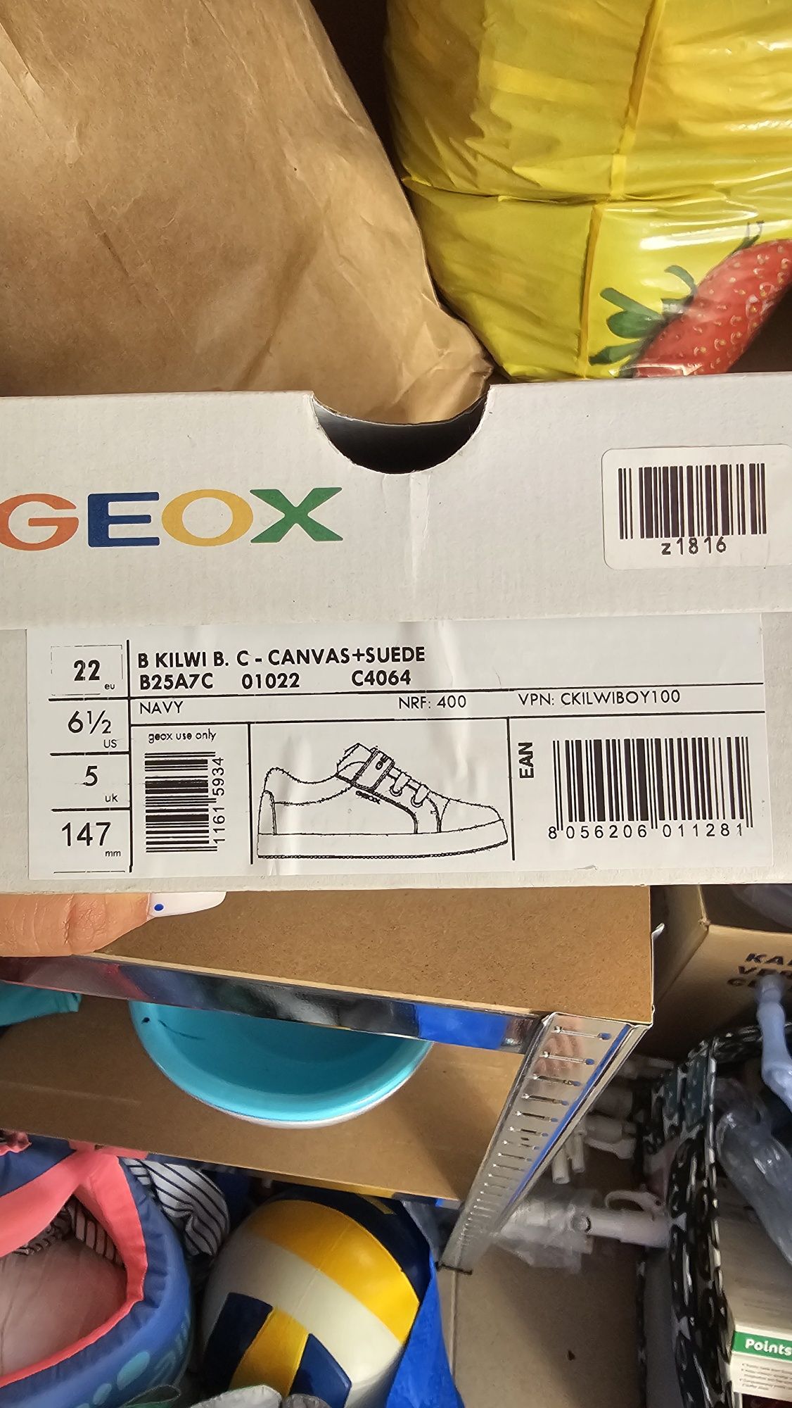 Geox , Кецове с велур и велкро, Бял, Индиго, Тъмносин, 22 EU

Очаквана