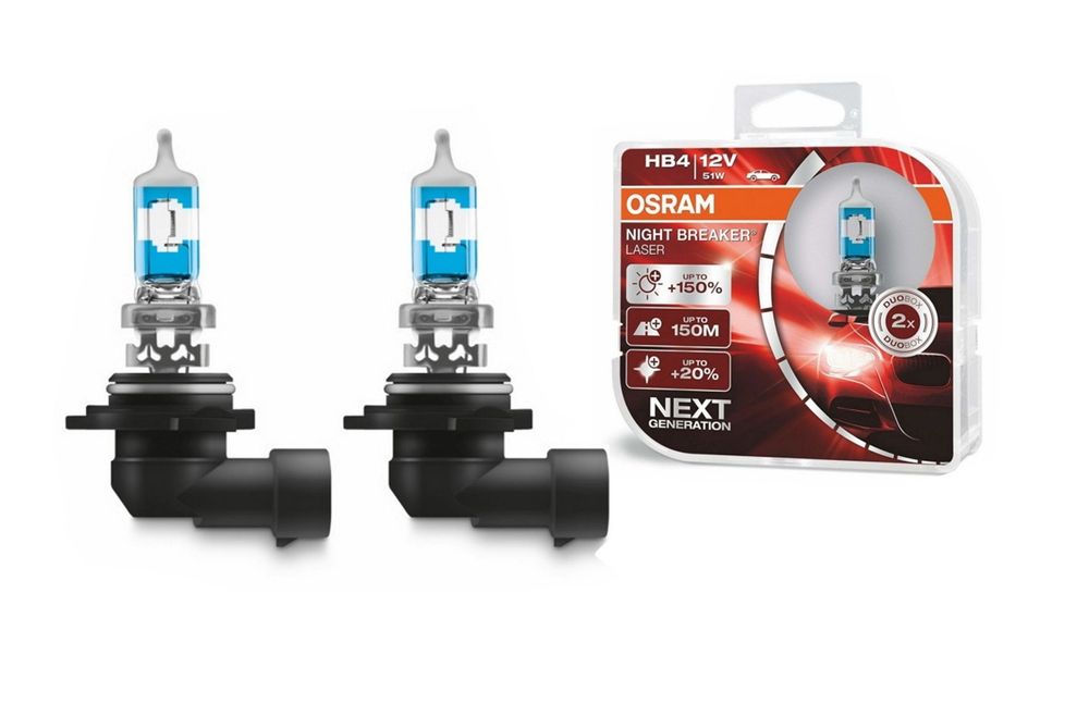 Osram Night Breaker Laser Halogen Set 2 Becuri Auto +110% 9006NL-HCB H
