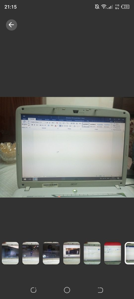 Acer Aspire 5720ZG Notbook Windowis 10 qoʻyil Offisgayam 600000-soʻmga