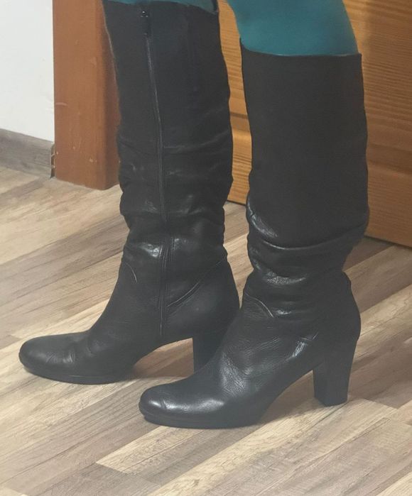 Cizme dama elegante din piele neagra  mărimea 42