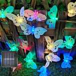 Верига от LED лампички за градината  с пеперуди, 12 лампи