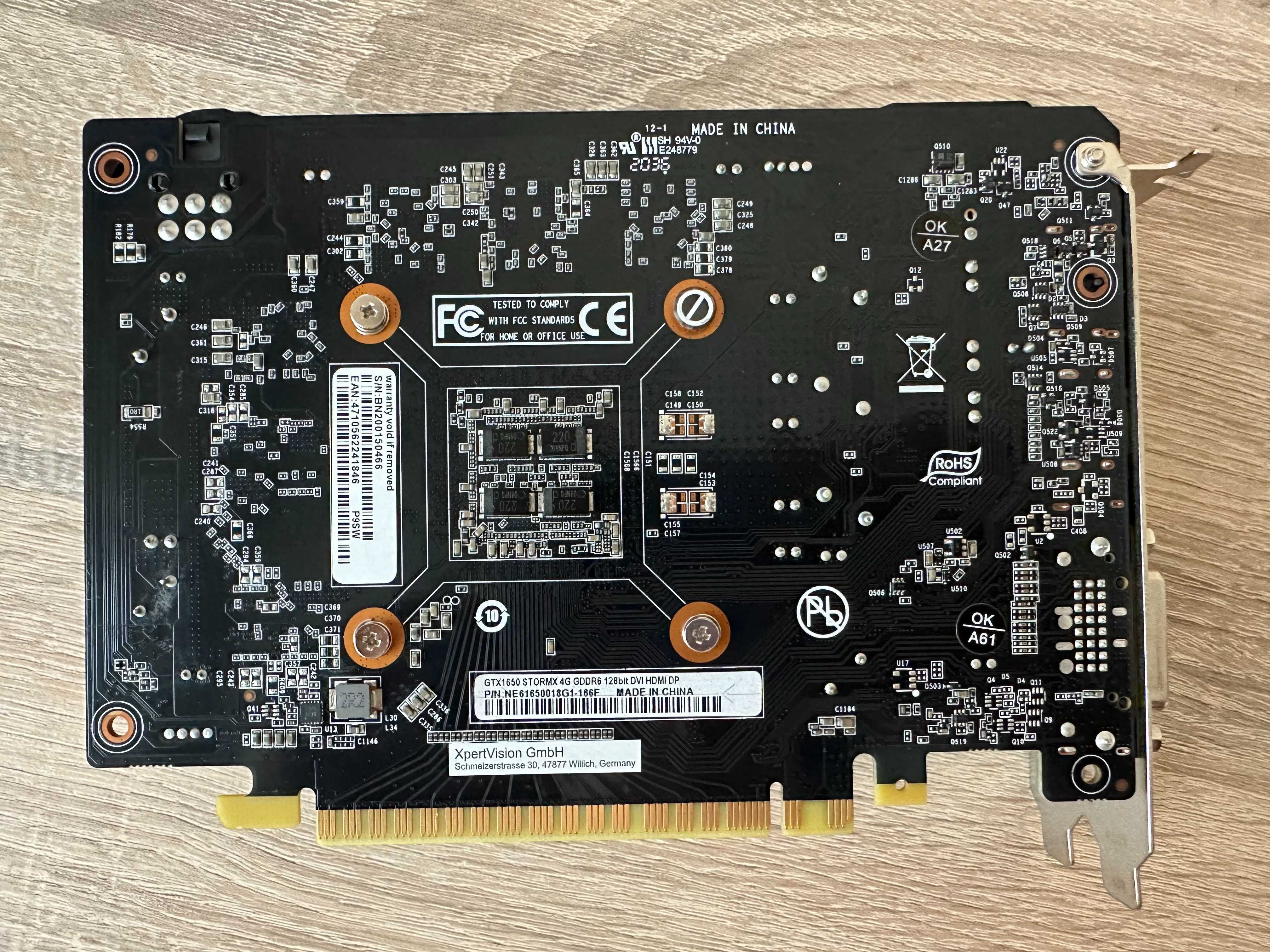 Видео карта Palit GTX 1650 StormX 4GB GDDR6 128bit-DVI/HDMI/DP