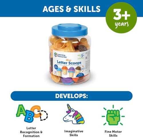 Нови Играчки Учене на Букви 26 Сладоледени Конуси Learning Resources