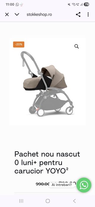 Pachet nou nascut 0 luni+ pentru carucior YOYO²