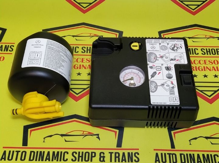 Compresor auto umflat roti kit pana original Mercedes 180w Neutilizat