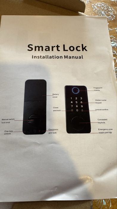 Smart брава с пръстов отпечатък/карат/ключ